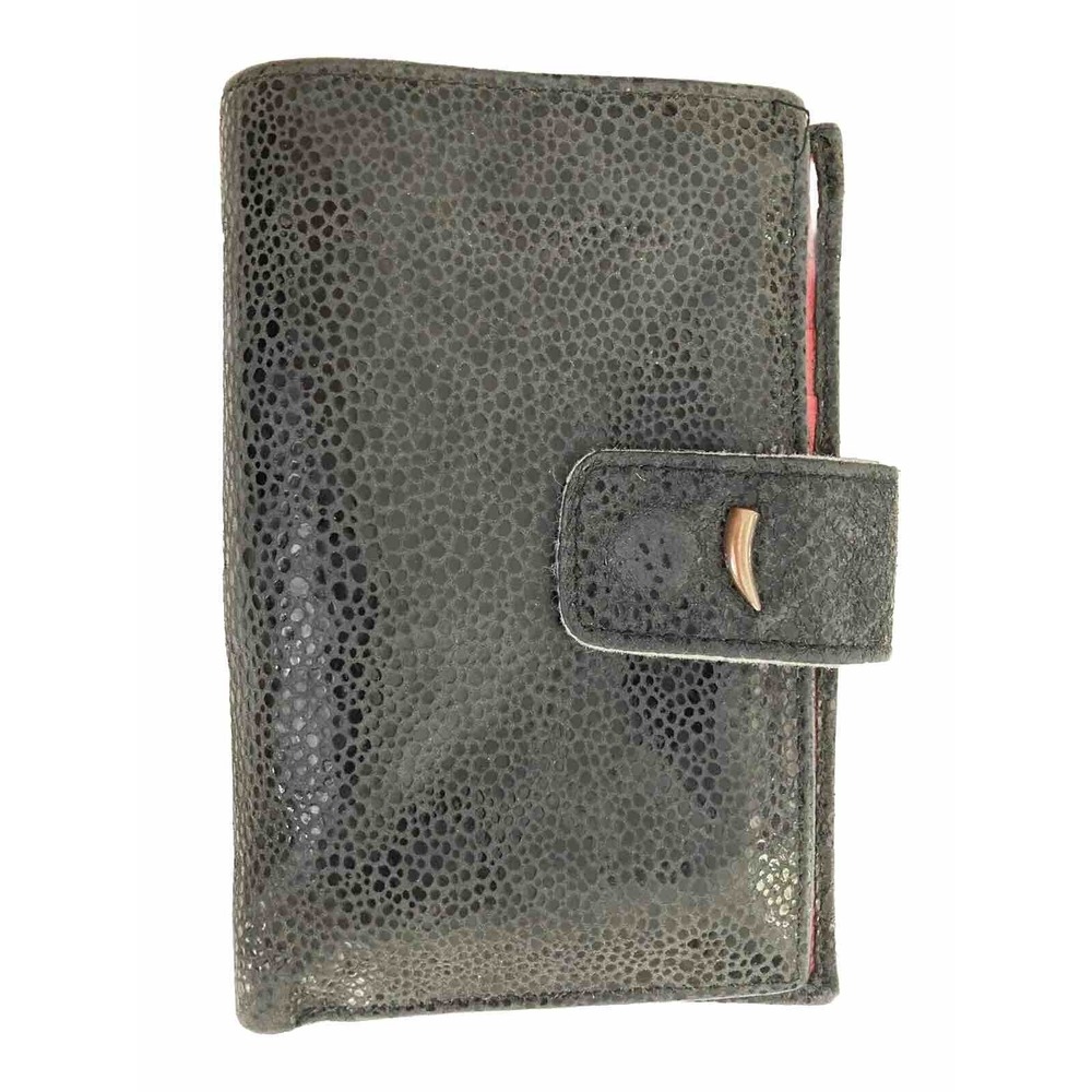 Tusk Genuine Leather Bifold Snap Wallet Zip Pocket Credit Card Organizer
